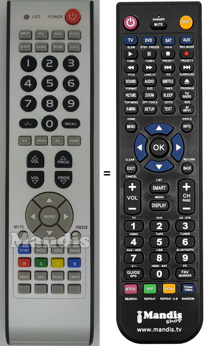 Telecomando equivalente LCD4230