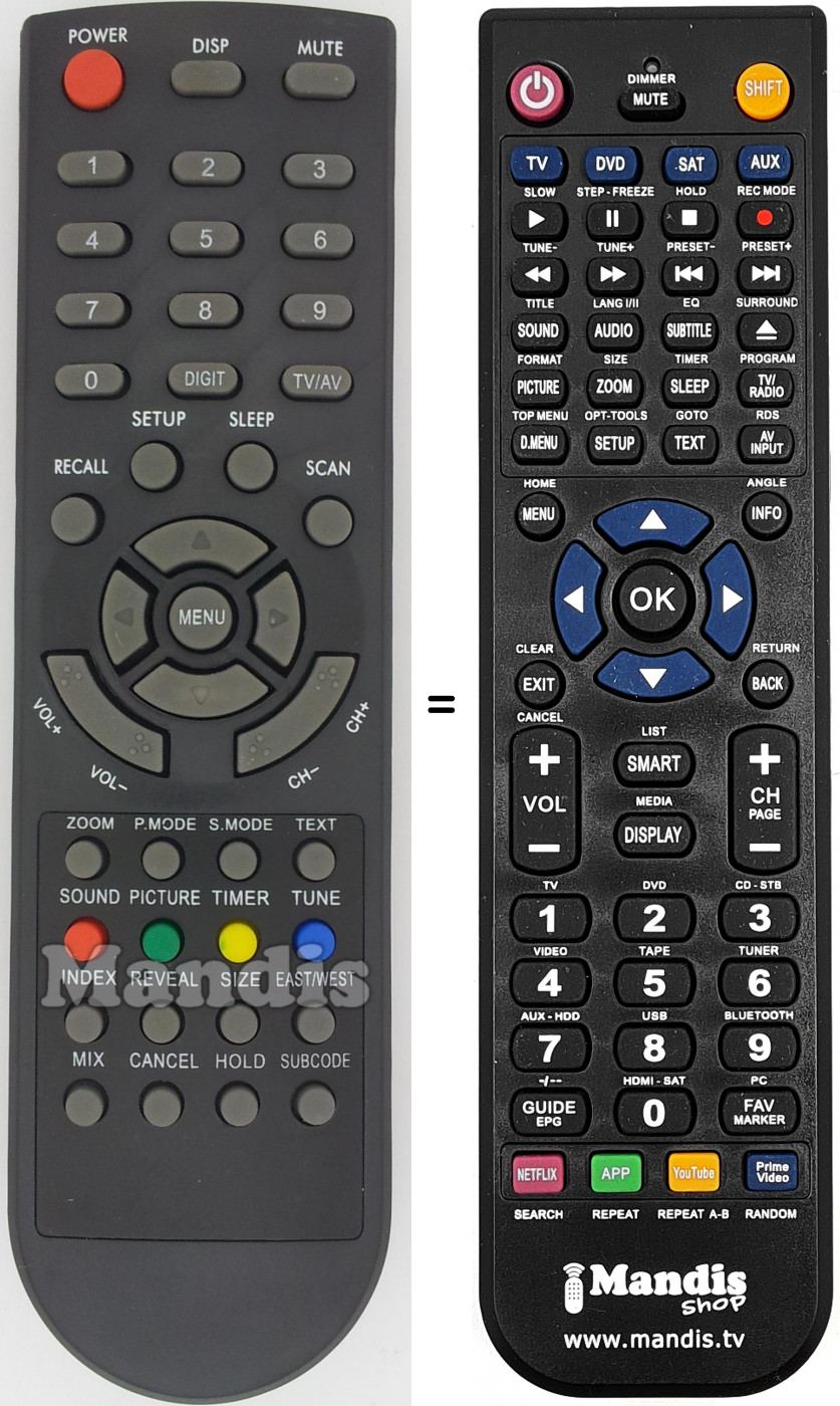Telecomando equivalente LCD21GB