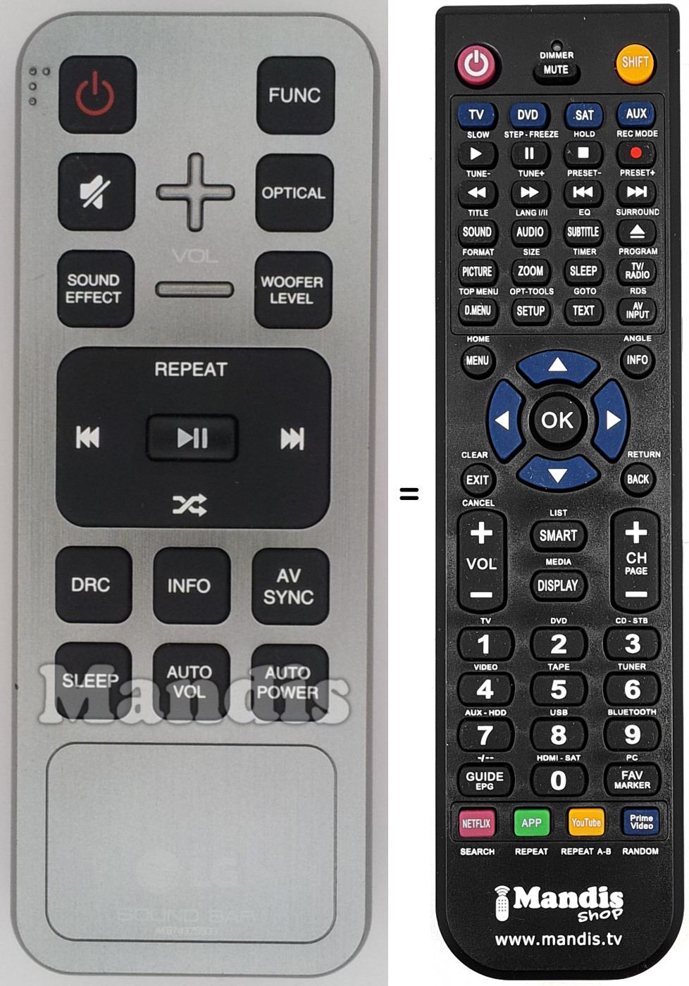 Telecomando equivalente AKB74375509