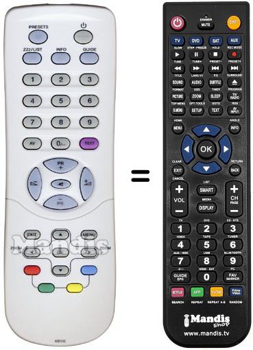 Telecomando equivalente Bluesky MB 105