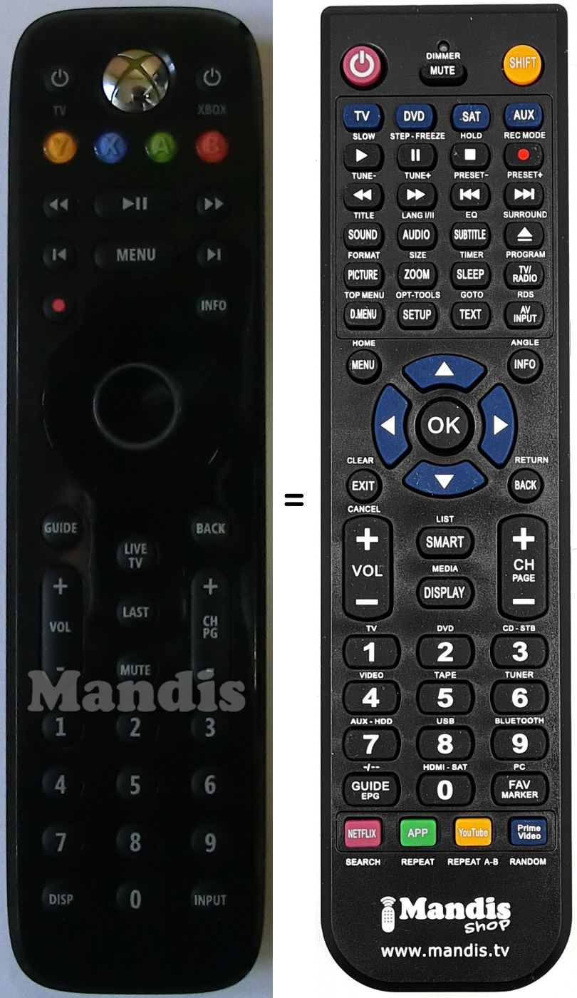 Telecomando equivalente MICROSOFT XBOX 360