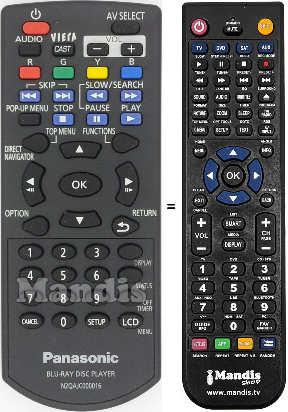 Telecomando equivalente N2QAJC000016