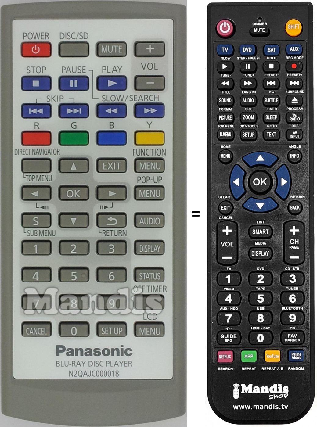 Telecomando equivalente N2QAJC000018