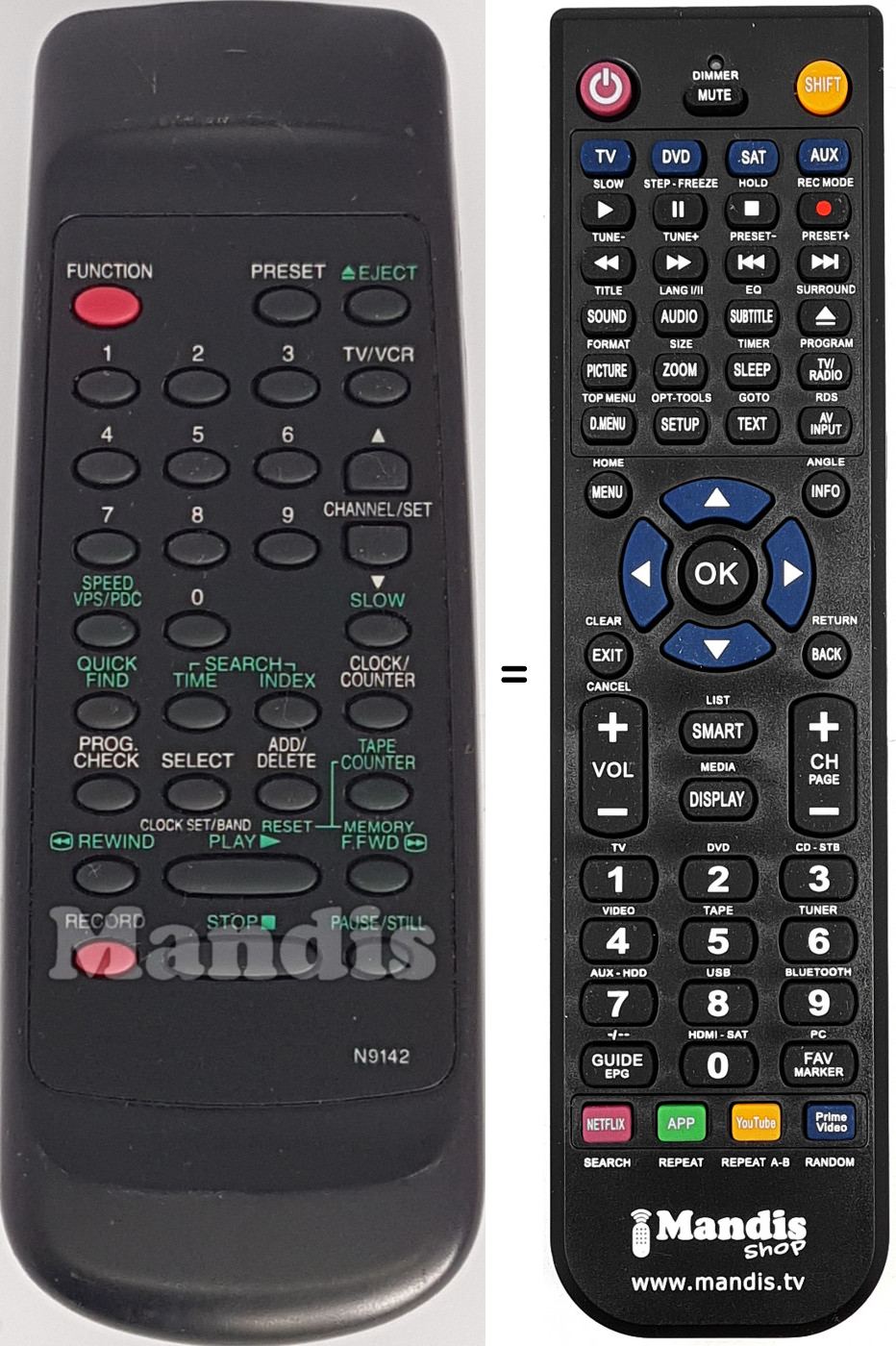Telecomando equivalente N9142