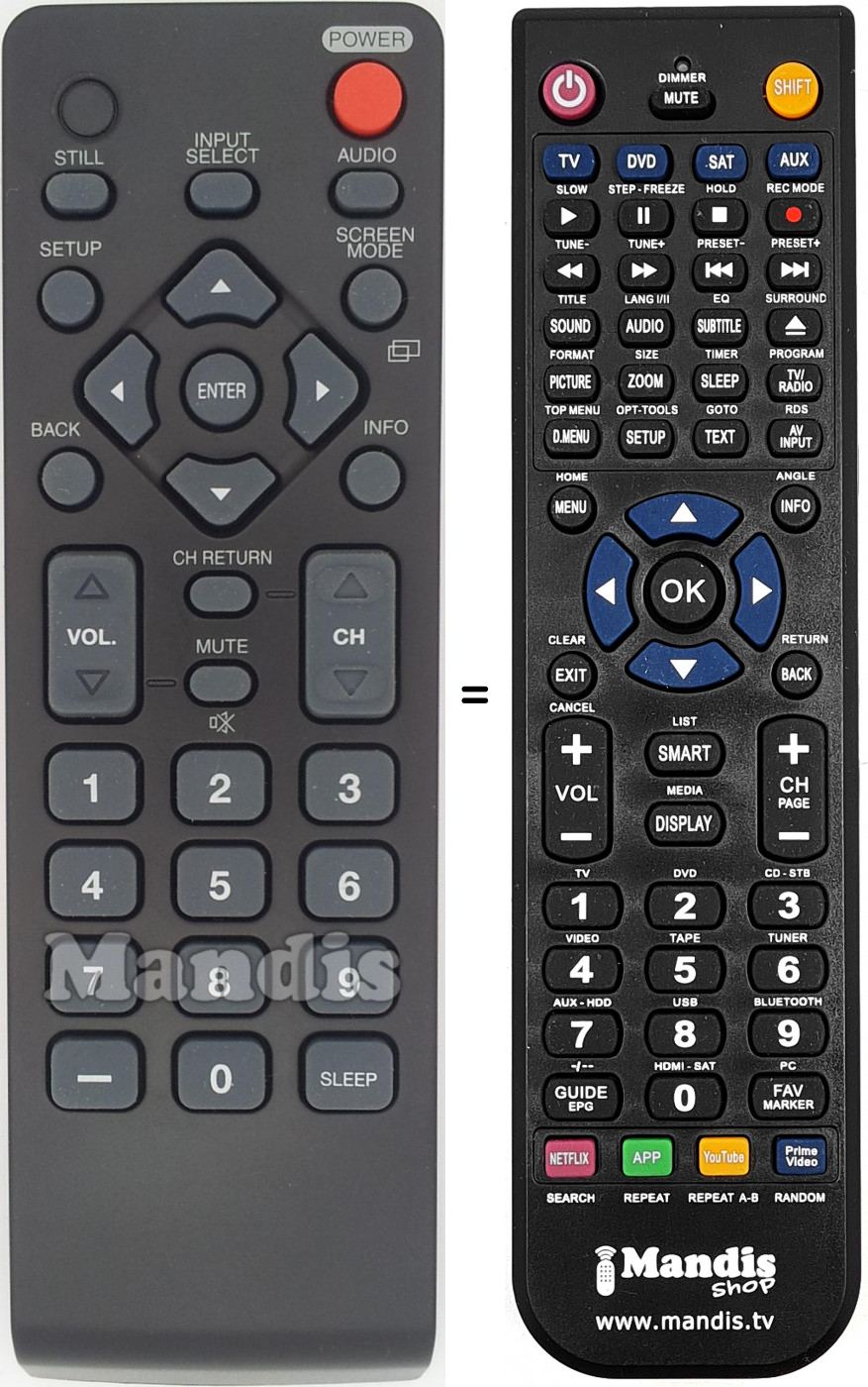 Telecomando equivalente NH000UD