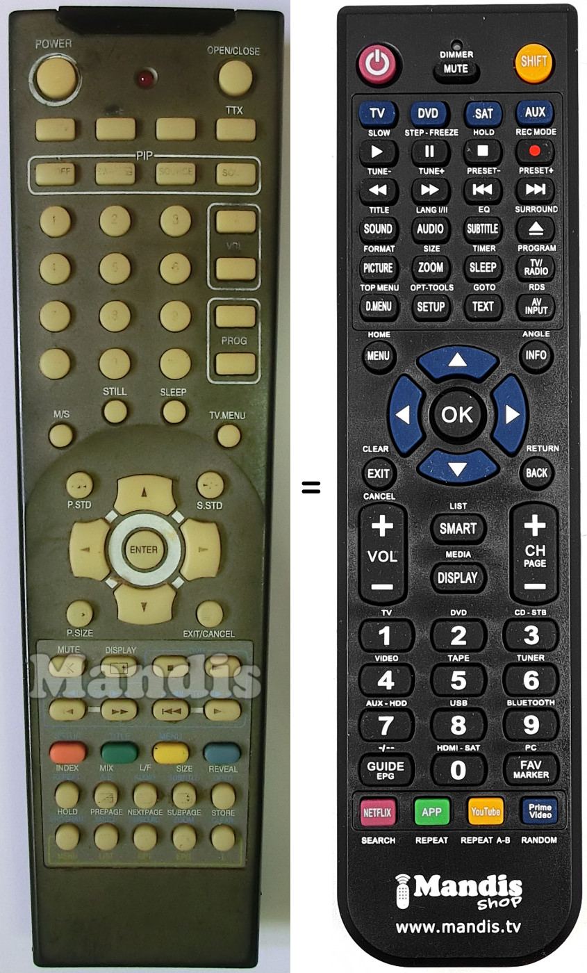 Telecomando equivalente Oceanic OCE001