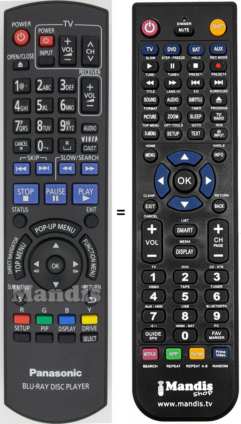 Telecomando equivalente N2QAYB000508