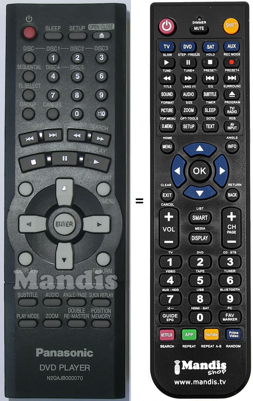 Telecomando equivalente N2QAJB000070