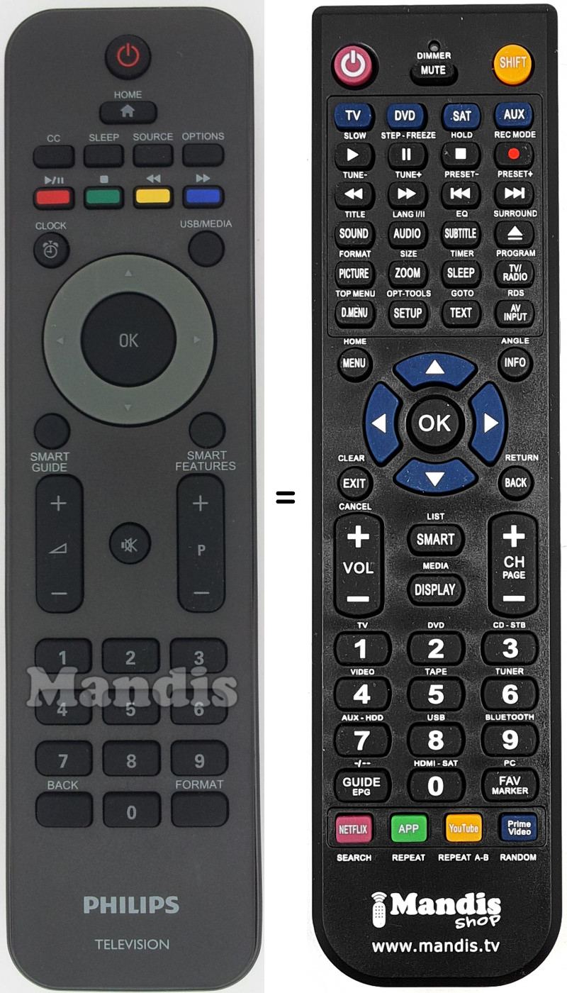 Telecomando equivalente URMT36JHG002