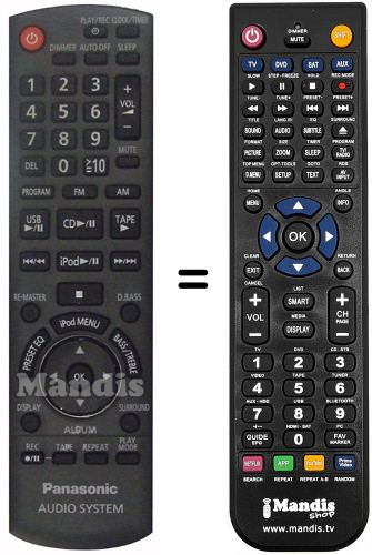 Telecomando equivalente Panasonic N2QAYB000388