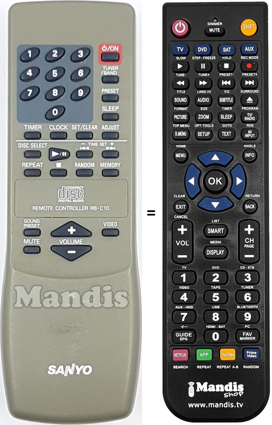 Telecomando equivalente RB-C10