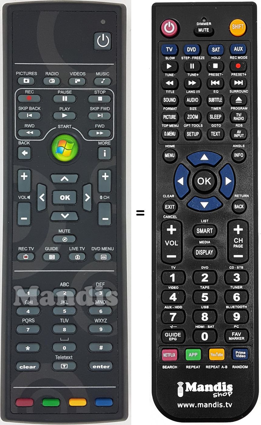 Telecomando equivalente RC-118