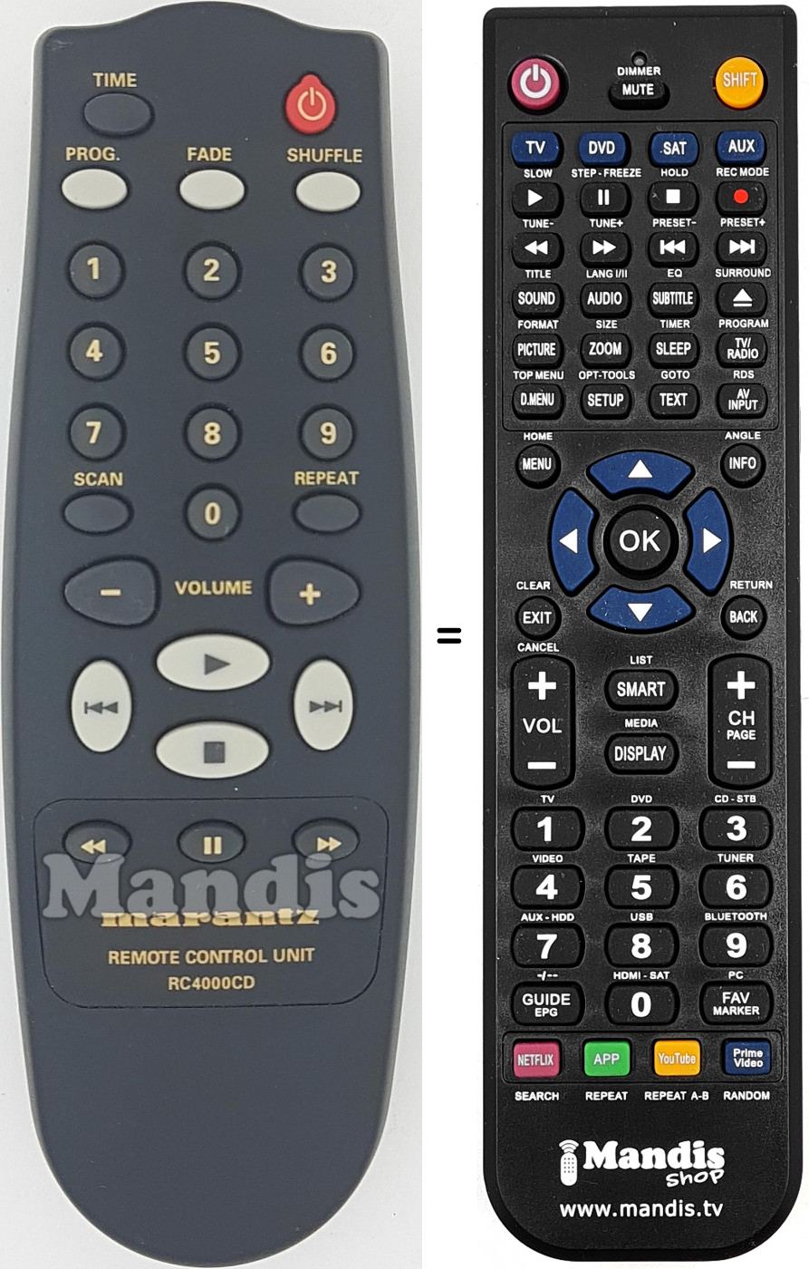 Telecomando equivalente RC-4000CD