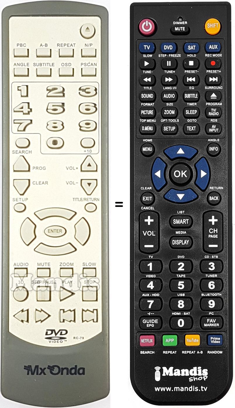 Telecomando equivalente RC-79