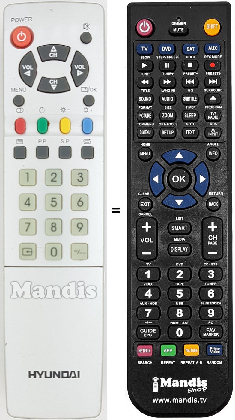 Telecomando equivalente RC-U07-RE