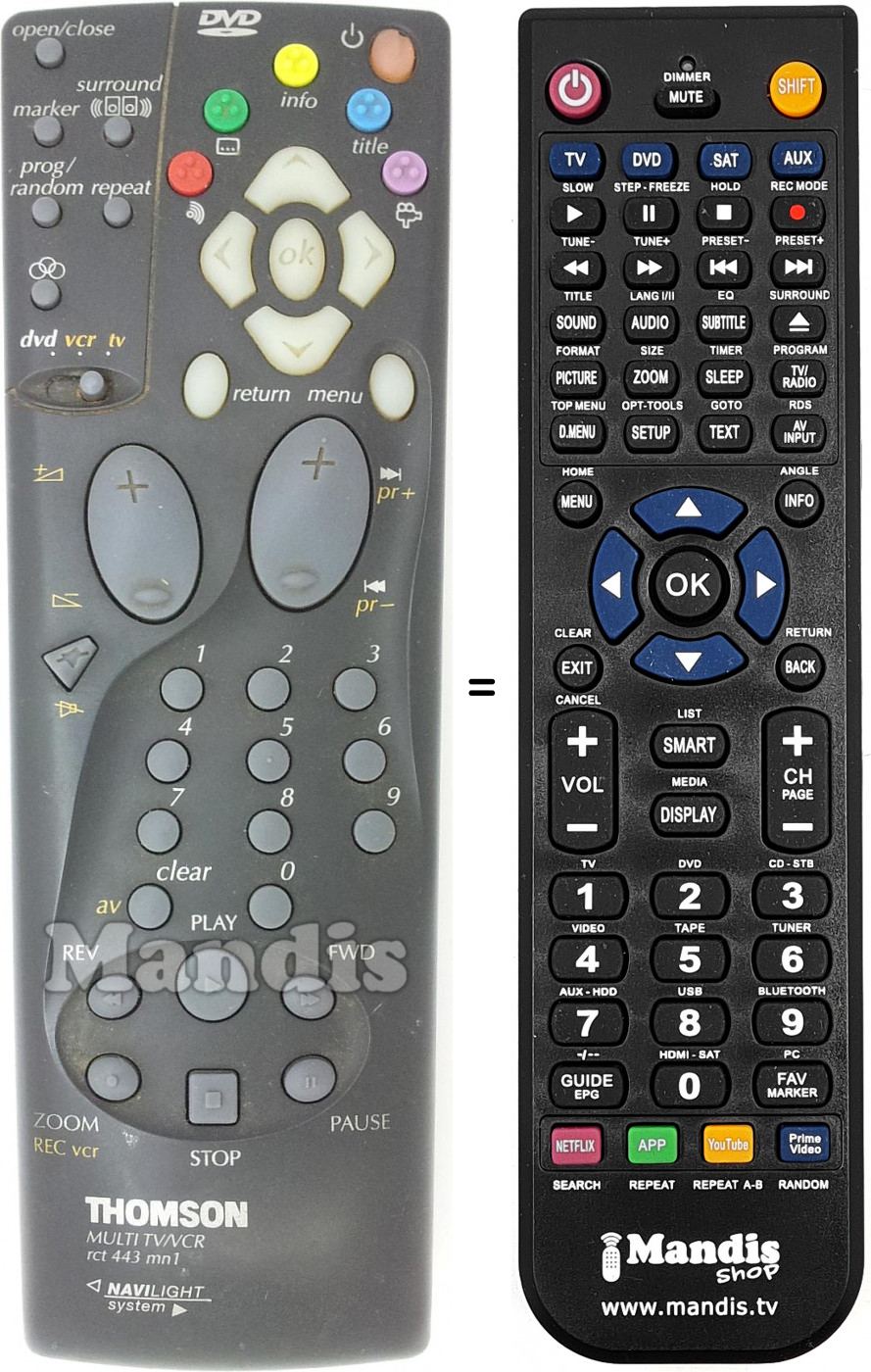 Telecomando equivalente RCT443MN1