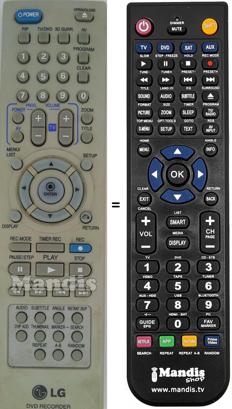 Telecomando equivalente REMCON1444