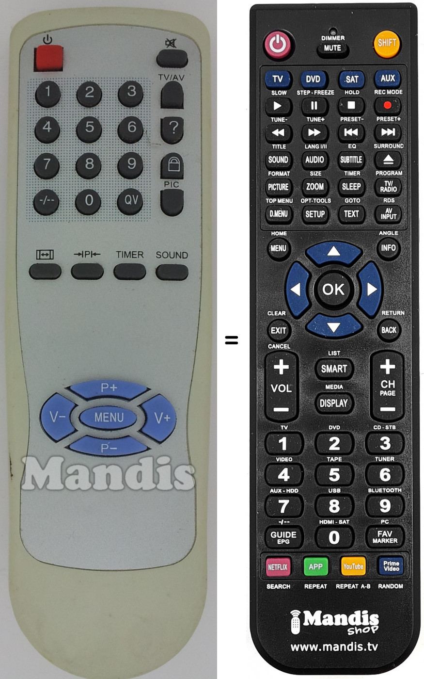 Telecomando equivalente REMCON1493