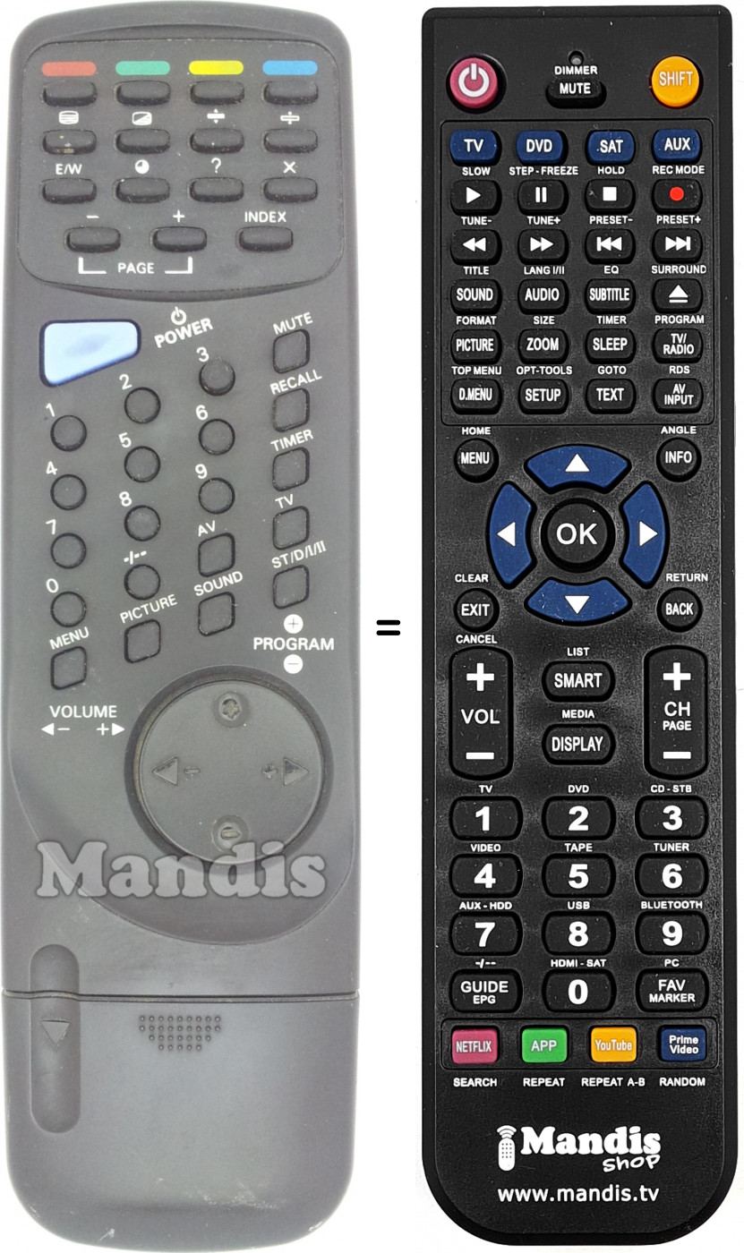 Telecomando equivalente REMCON1497