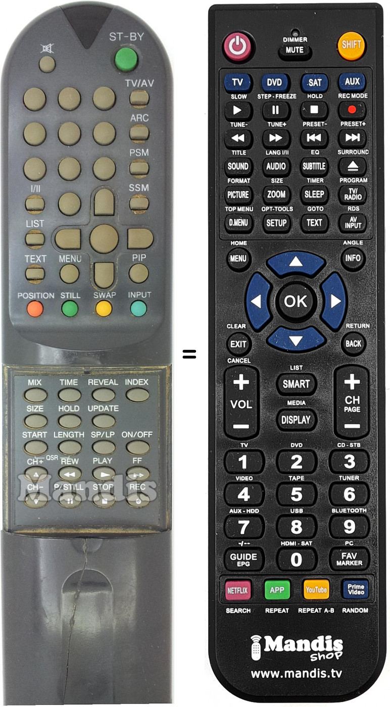 Telecomando equivalente REMCON1549