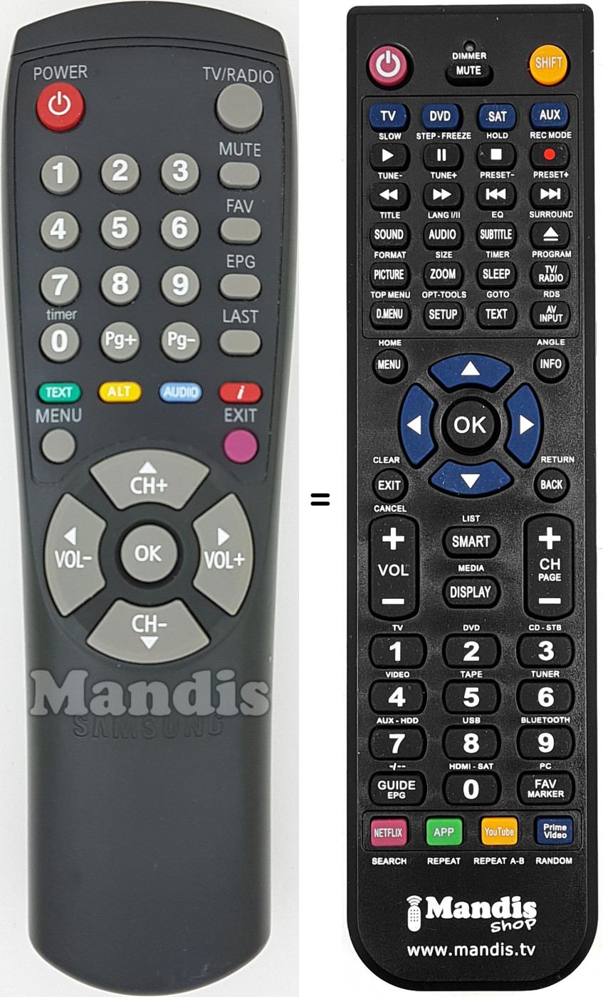 Telecomando equivalente REMCON1630