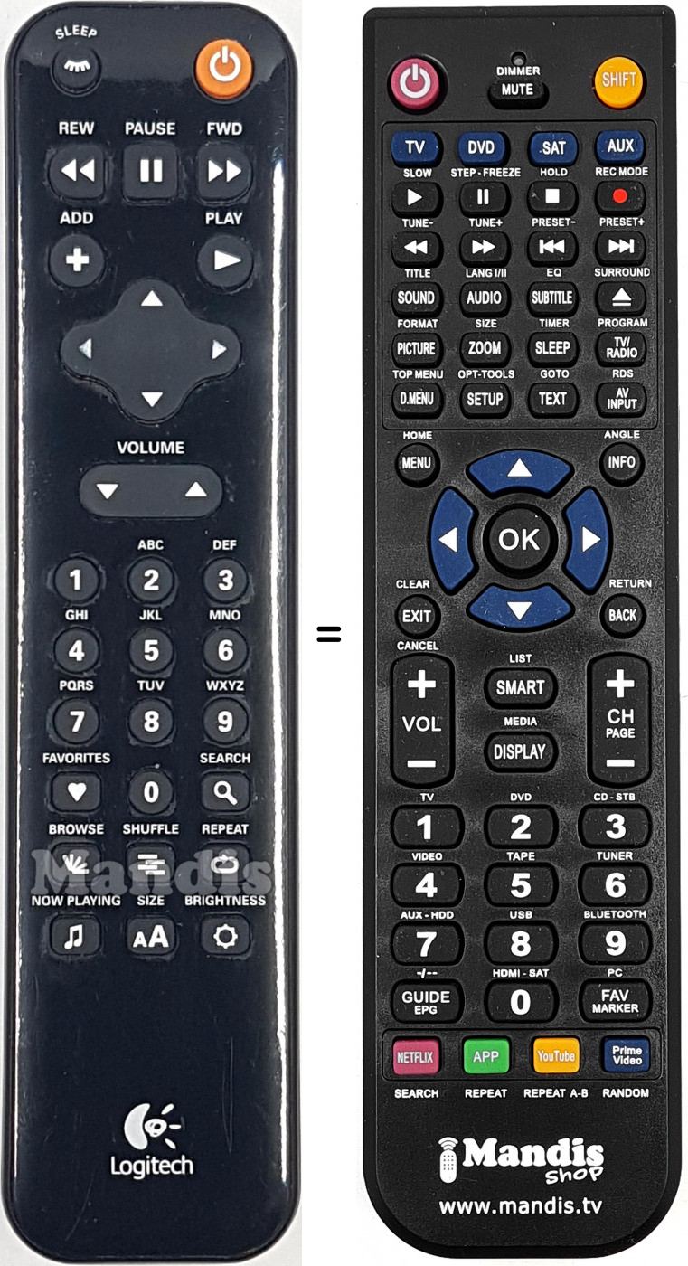 Telecomando equivalente REMCON1744