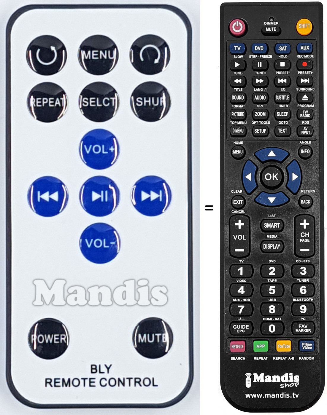 Telecomando equivalente REMCON2150