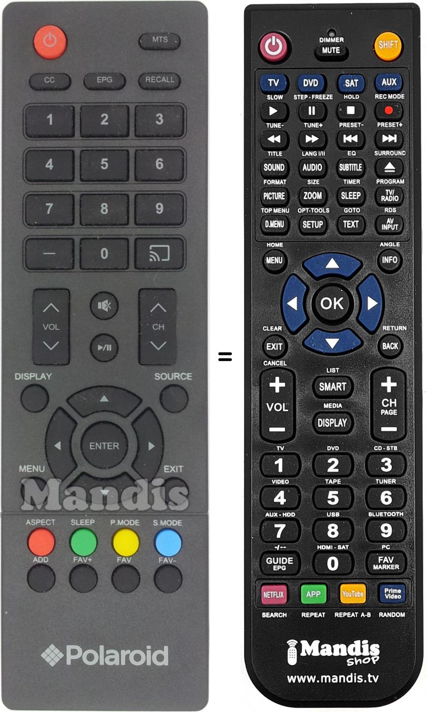 Telecomando equivalente REMCON486