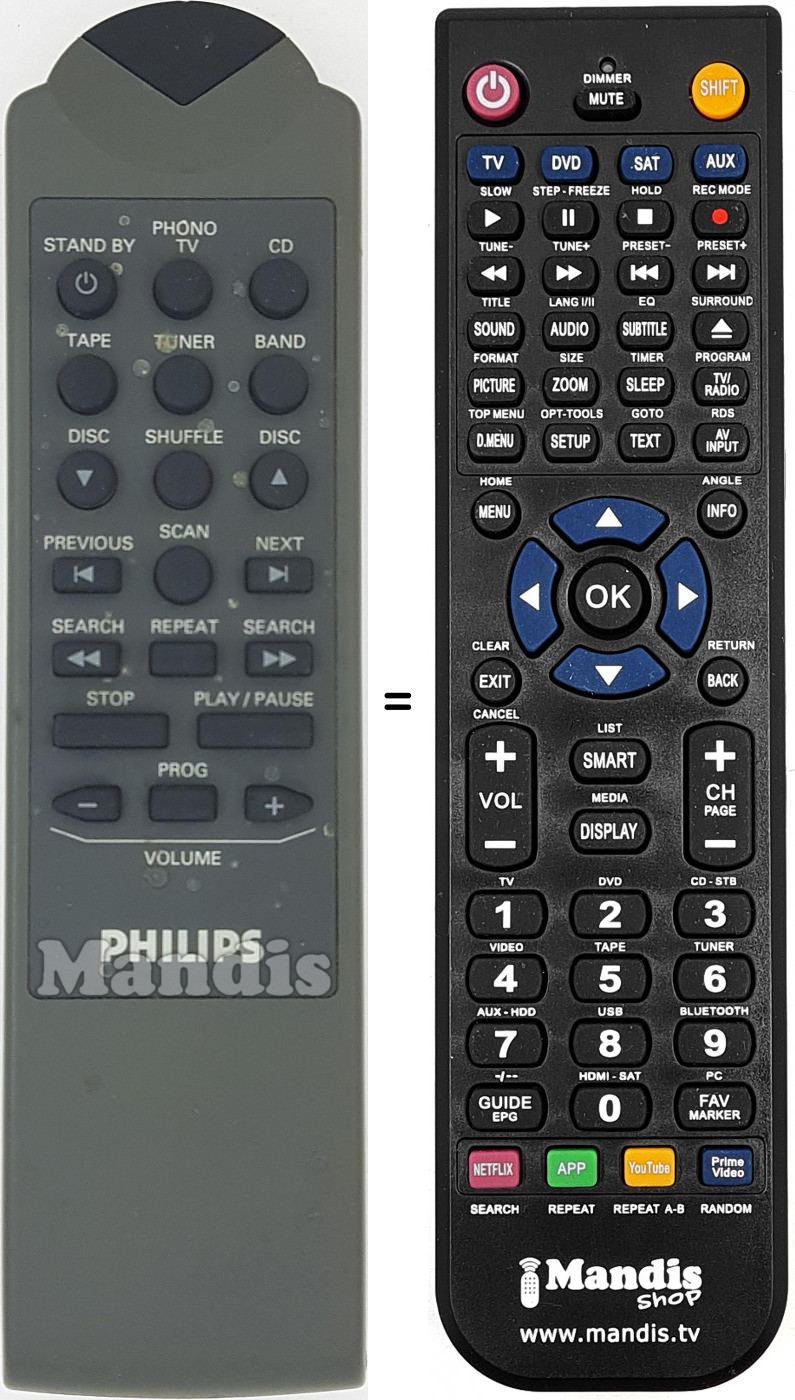 Telecomando equivalente RH6820-01