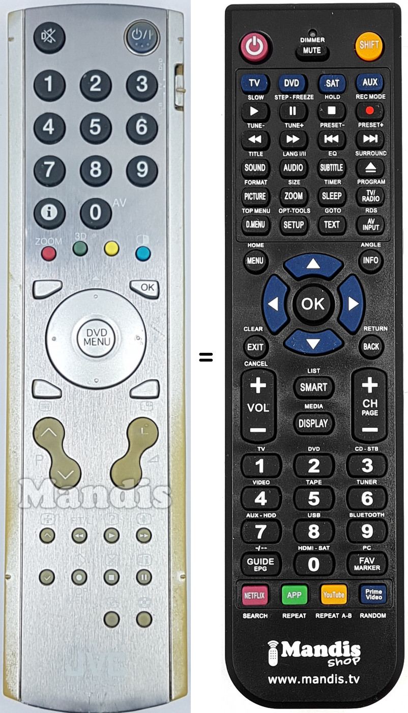 Telecomando equivalente RM-C1808