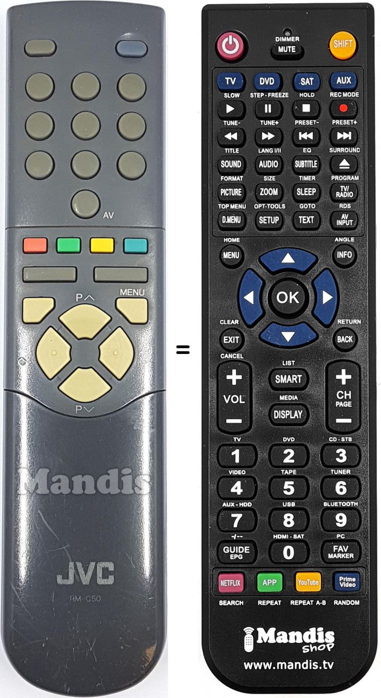 Telecomando equivalente RM-C 50