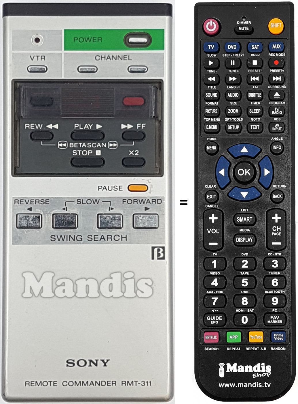 Telecomando equivalente RMT-311