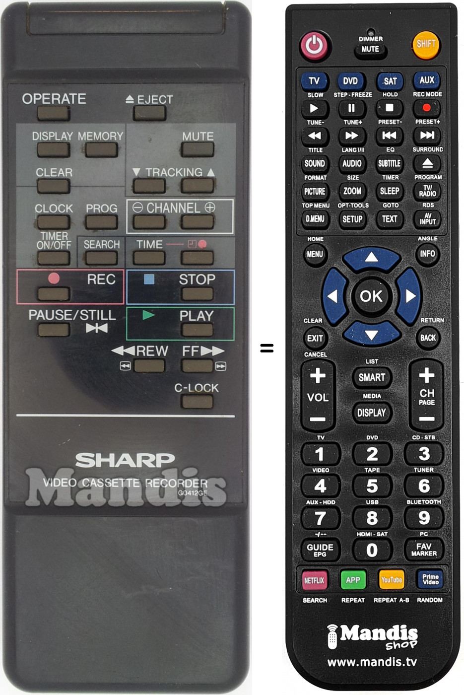 Telecomando equivalente Sharp G0412GE