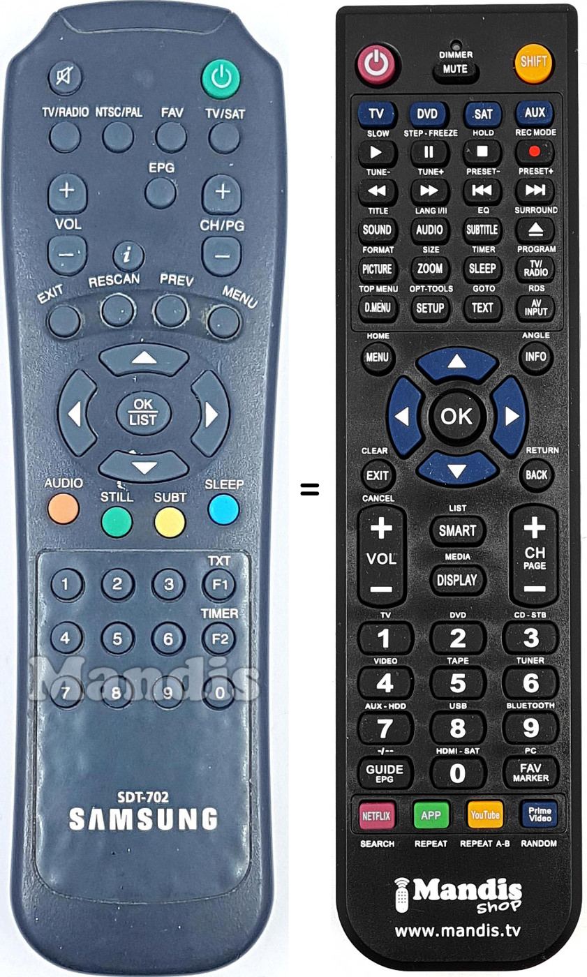 Telecomando equivalente SDT-702
