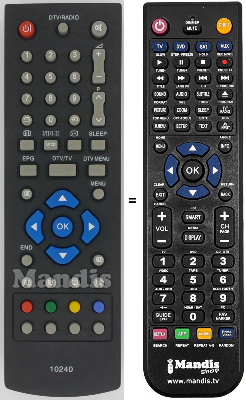 Telecomando equivalente Sharp 10240