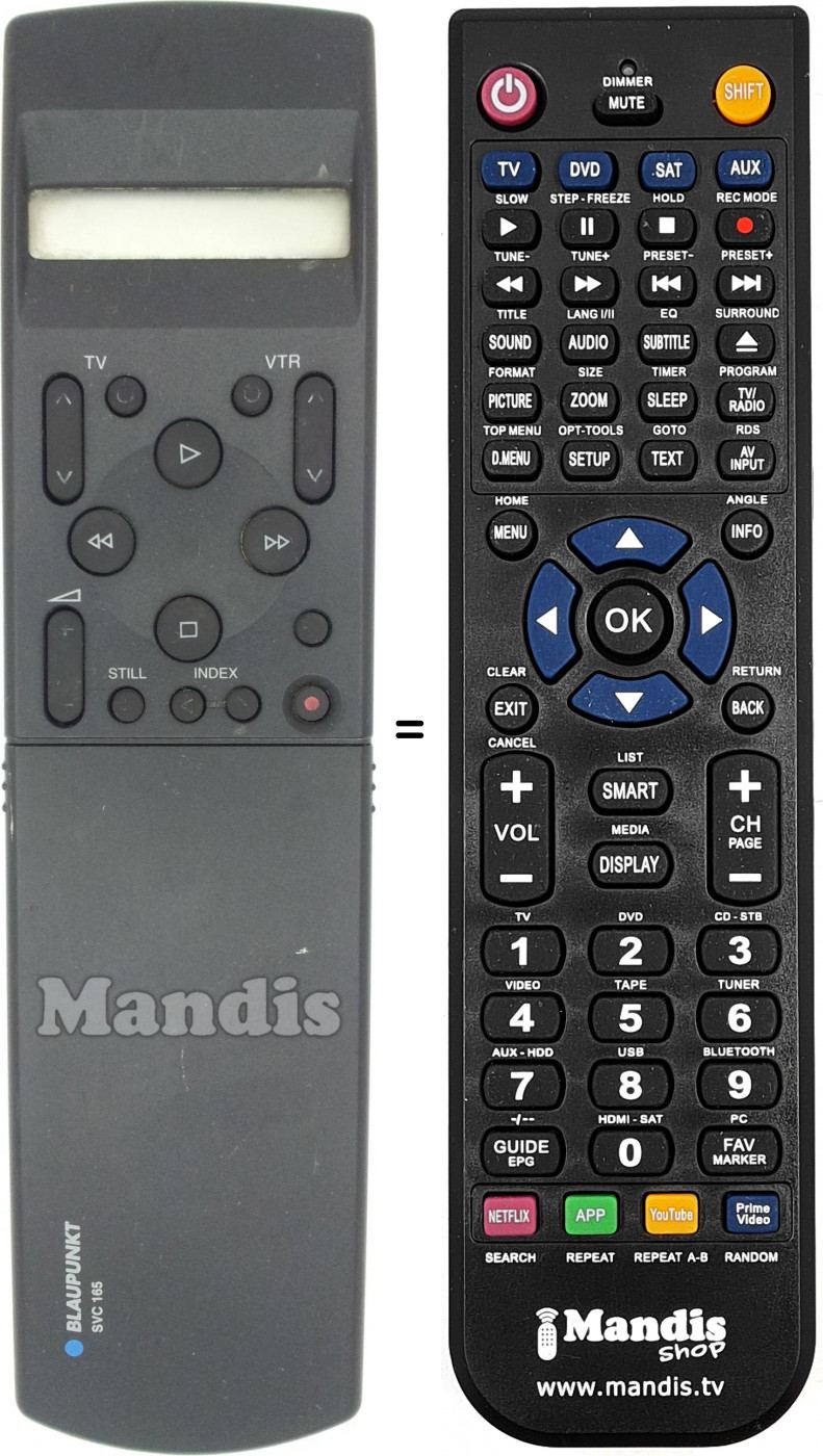 Telecomando equivalente SVC-165