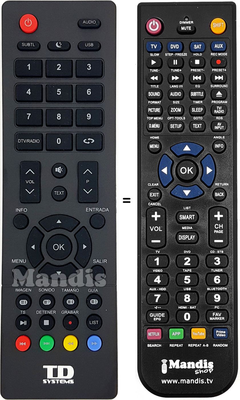 Telecomando equivalente TD Systems K50DLM8F