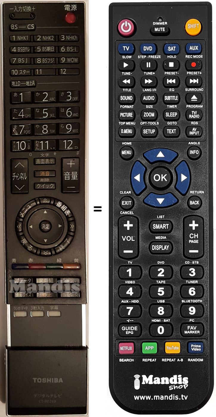 Telecomando equivalente CT90268