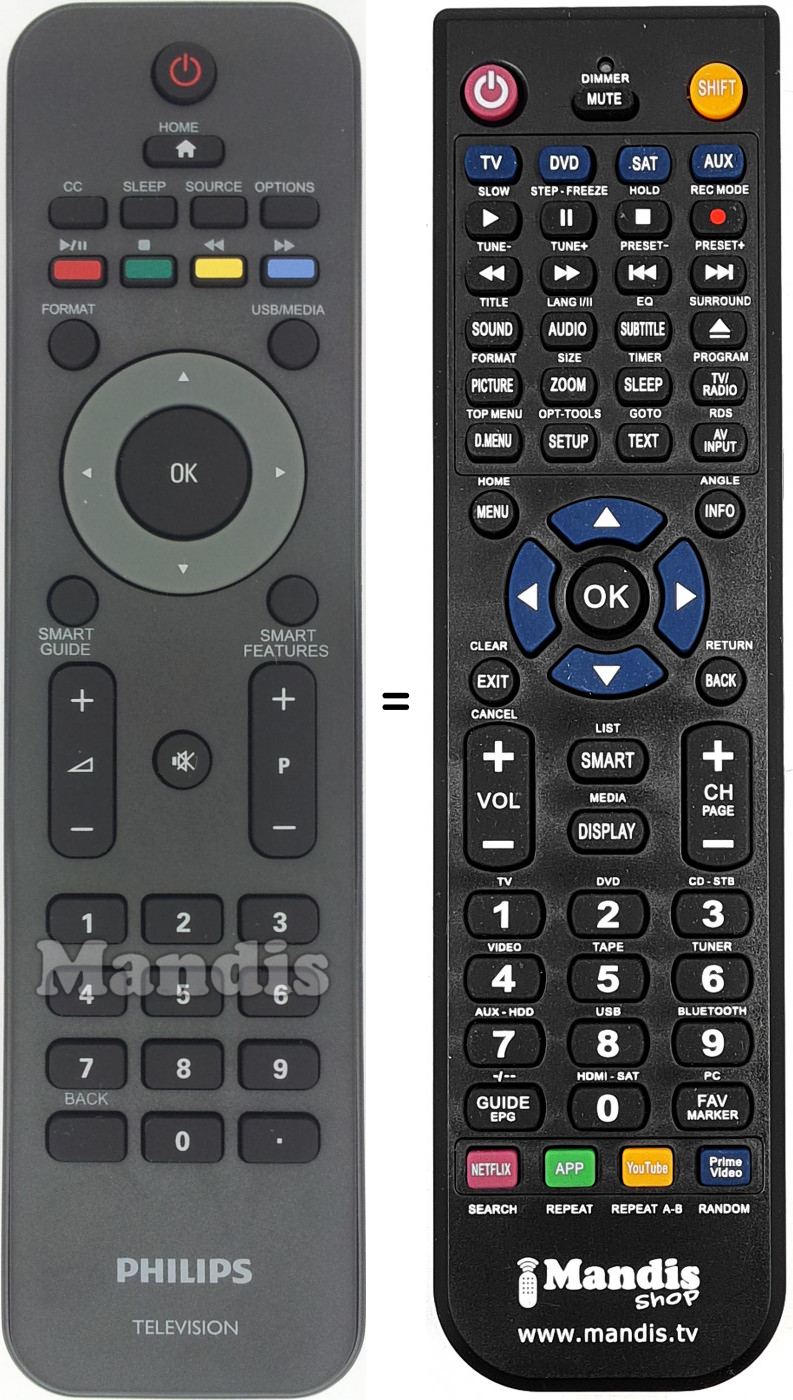 Telecomando equivalente URMT36JHG003