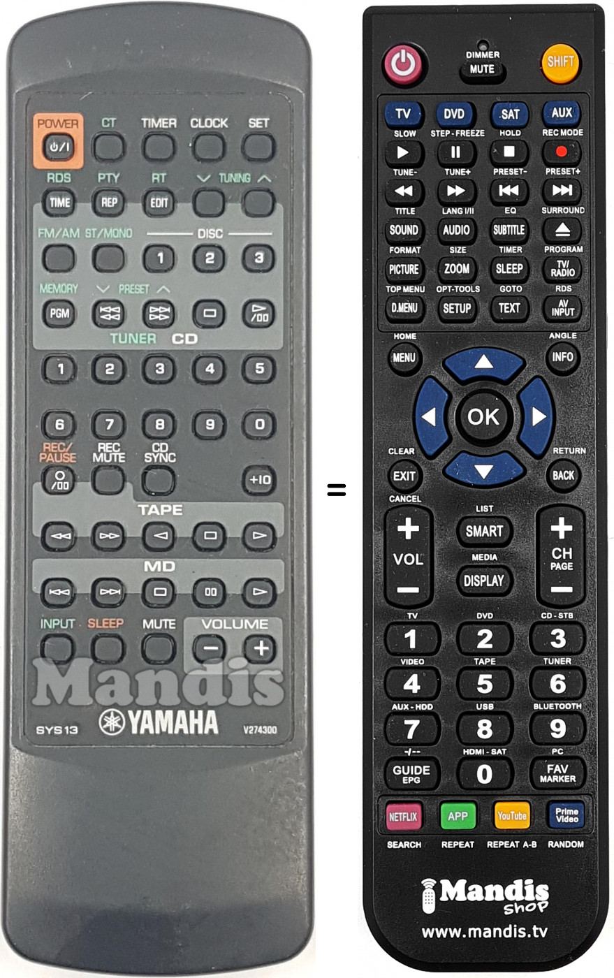 Telecomando equivalente V274300