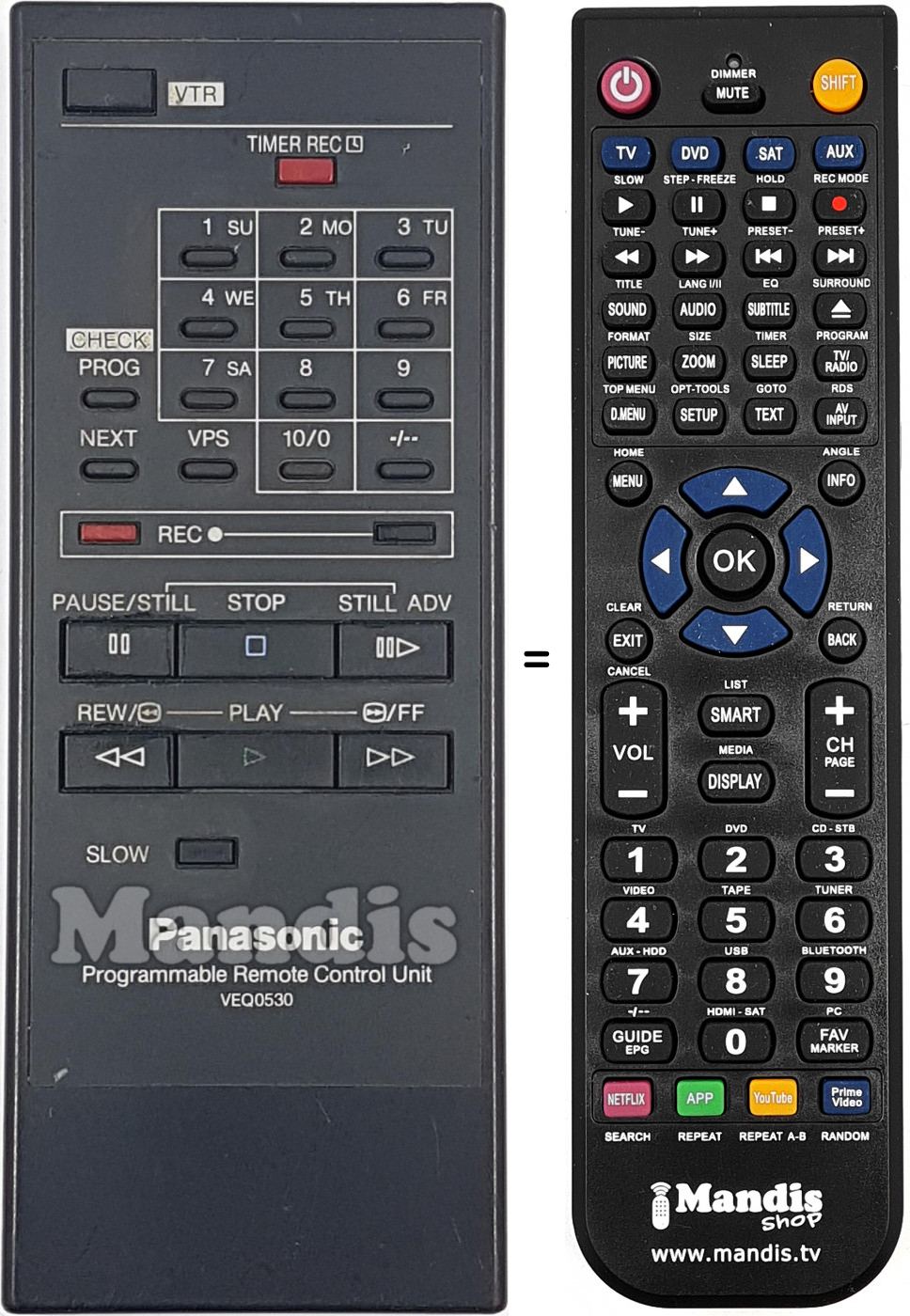 Telecomando equivalente VEQ0530