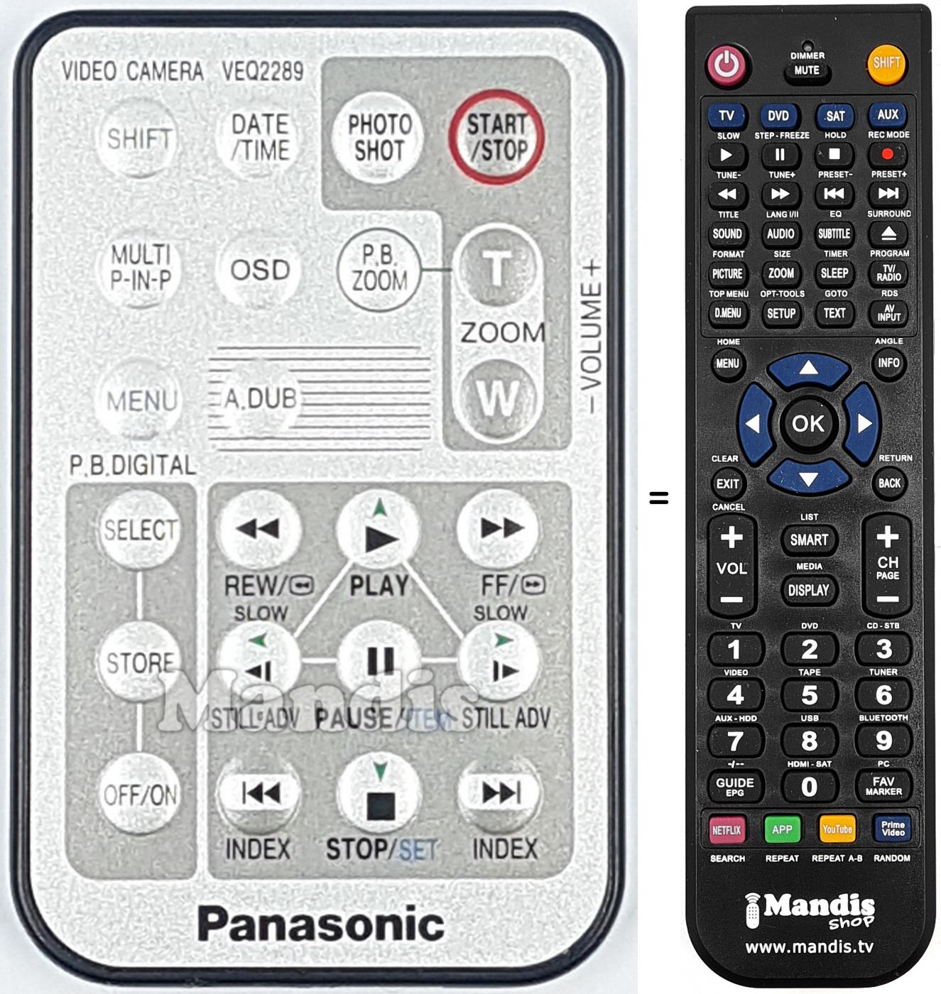 Telecomando equivalente VEQ2289
