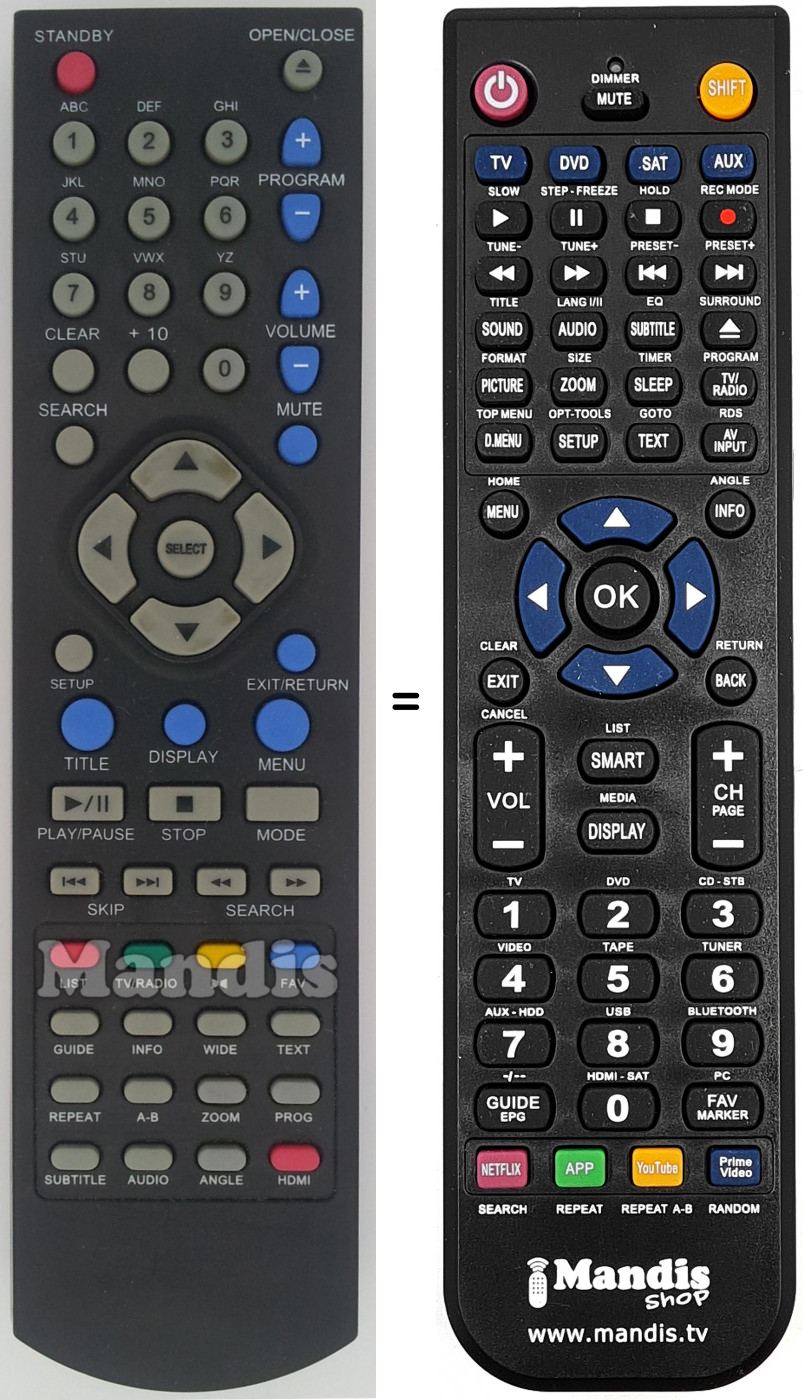 Telecomando equivalente REMCON1430