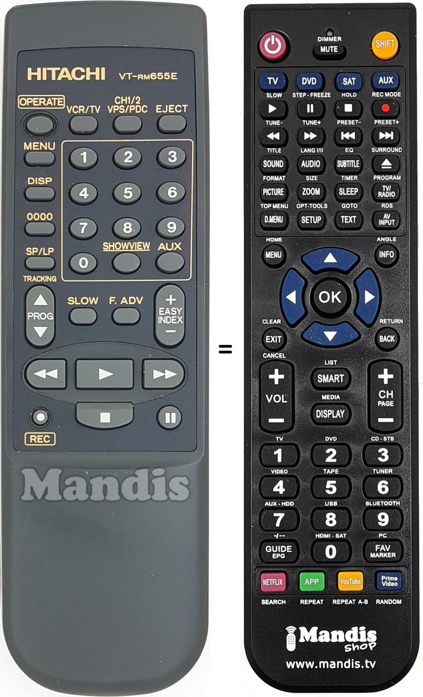Telecomando equivalente VT-RM655E