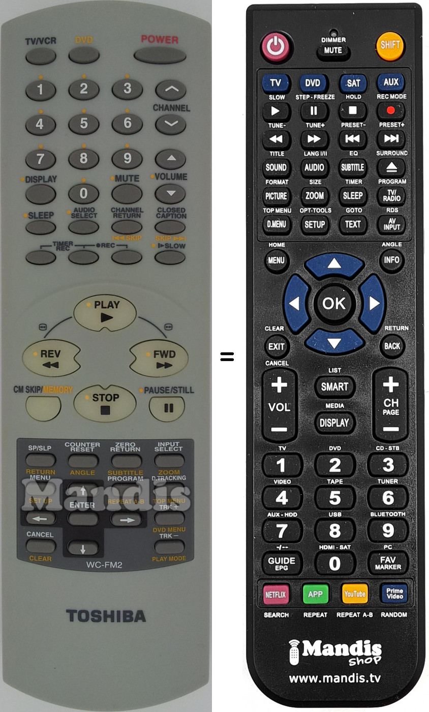 Telecomando equivalente WC-FM2