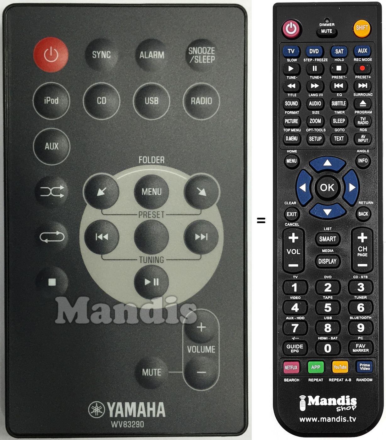 Telecomando equivalente WV83290
