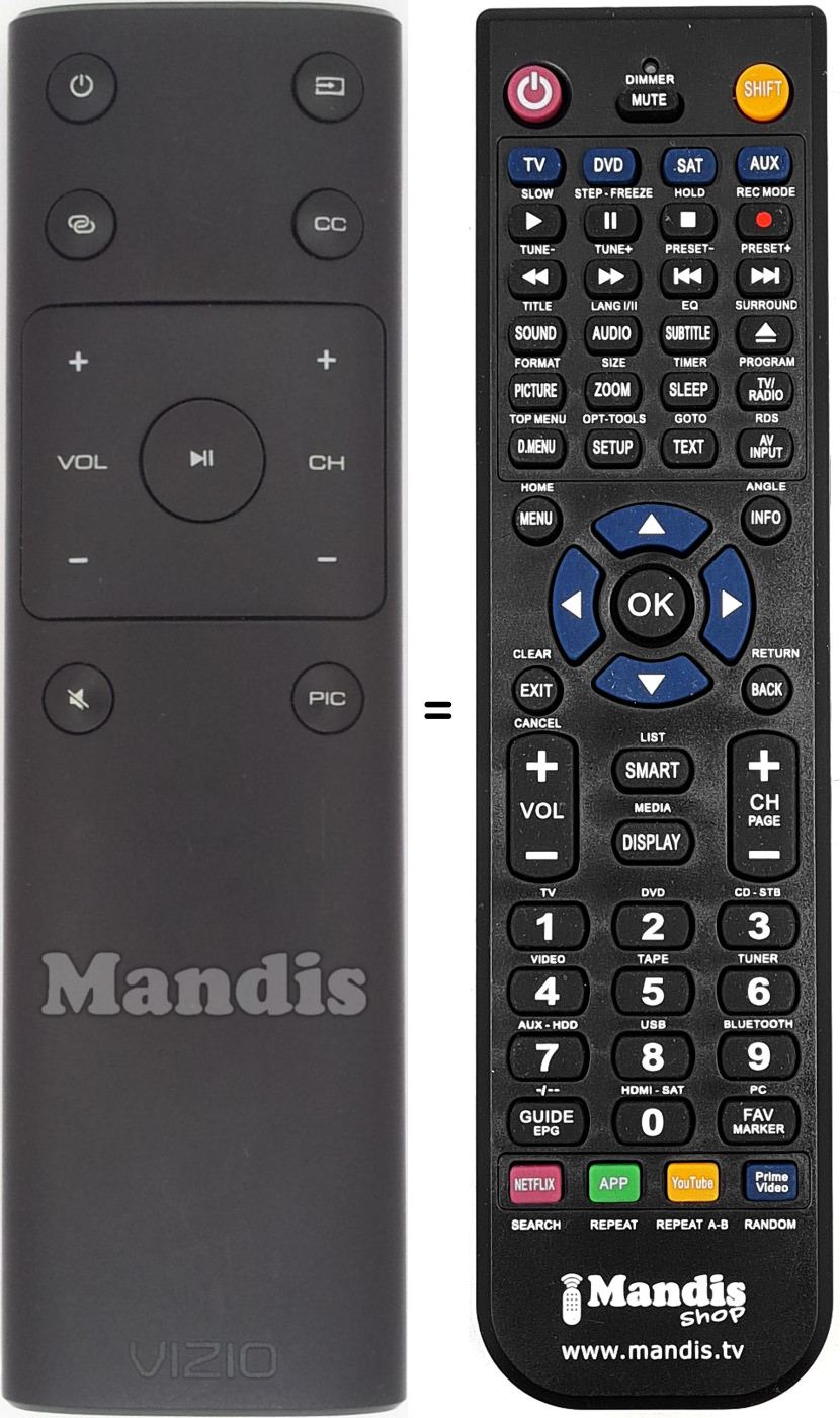 Telecomando equivalente XRT133