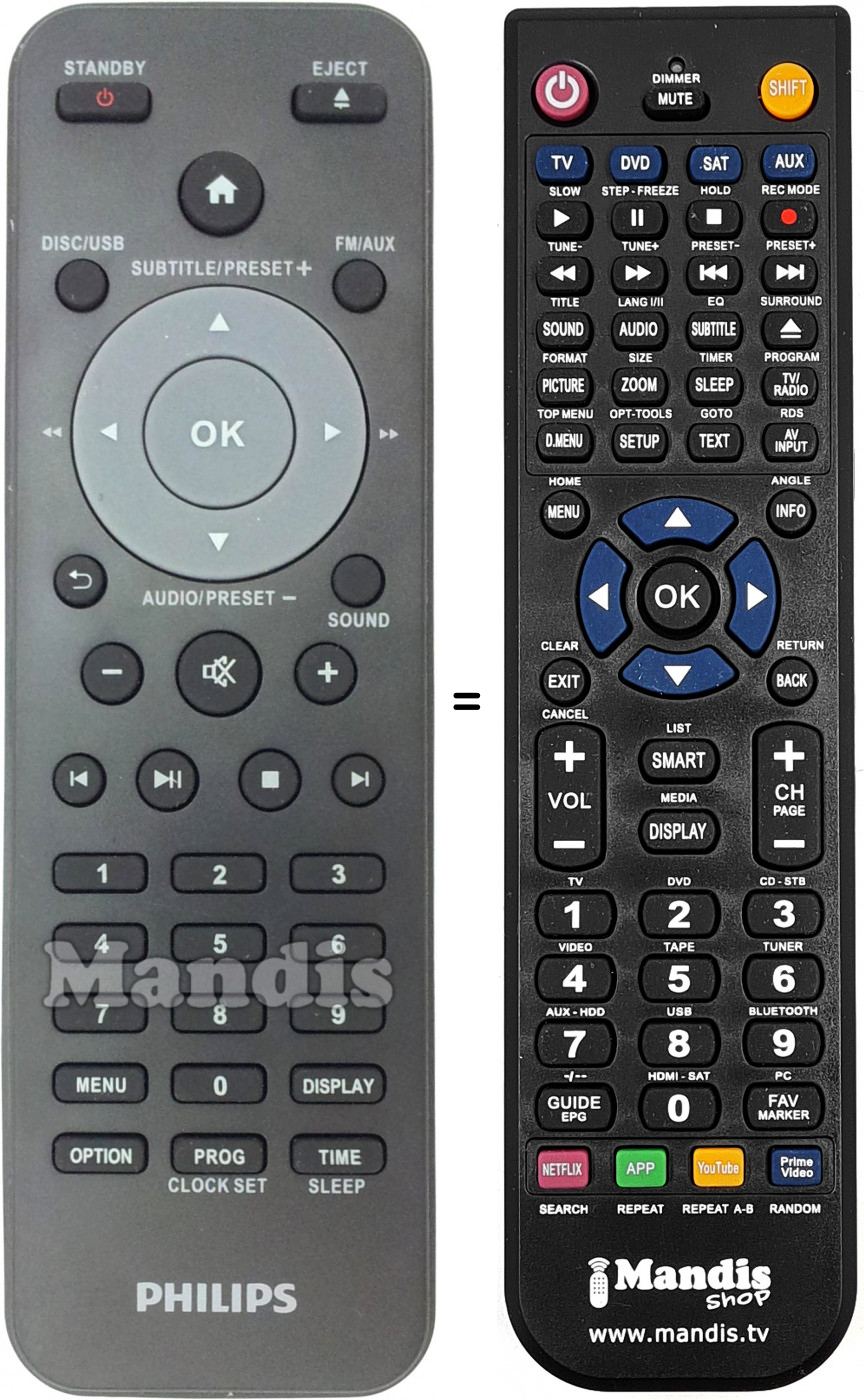 Telecomando equivalente Philips 996510061053