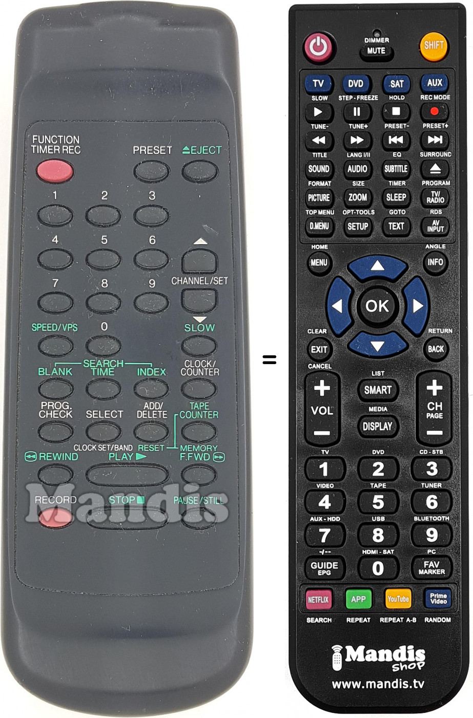 Telecomando equivalente REMCON1606