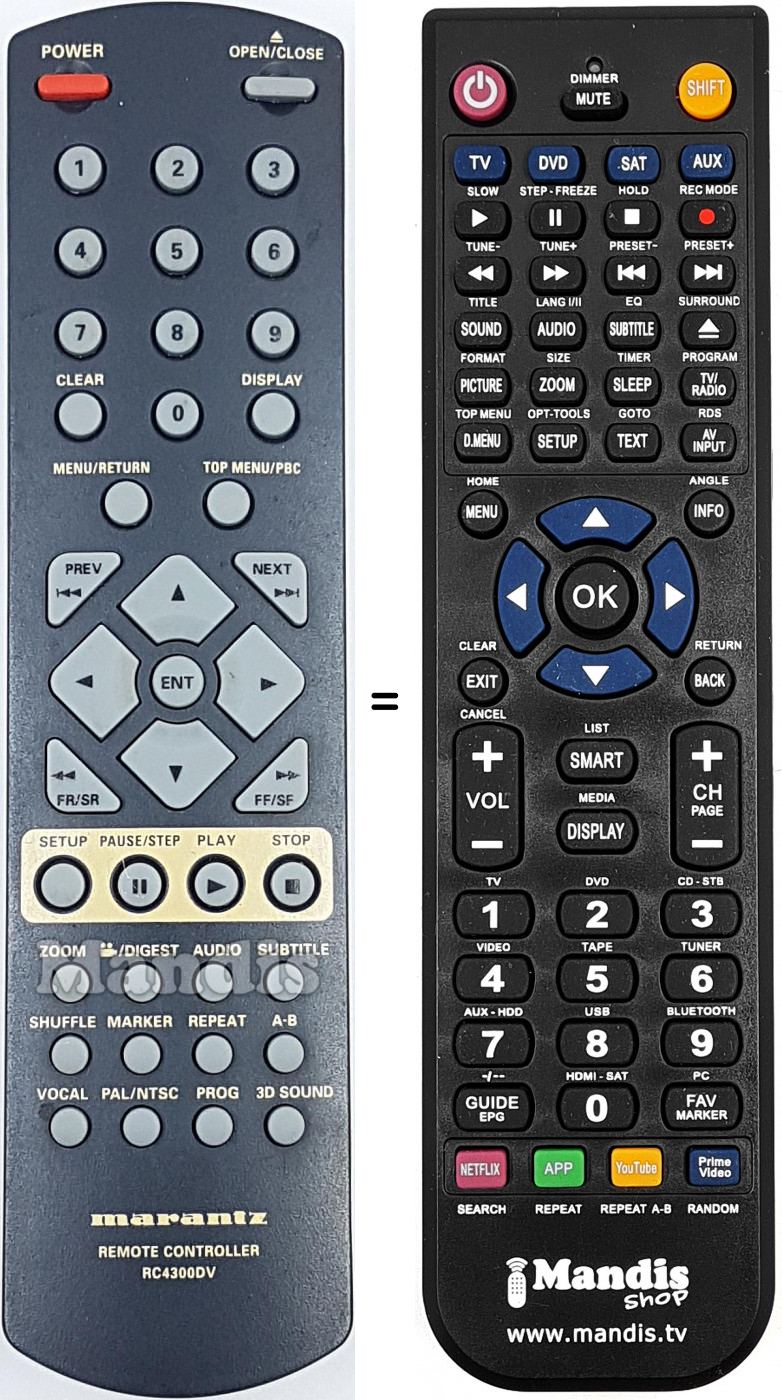 Telecomando equivalente 00MZK21AW0010